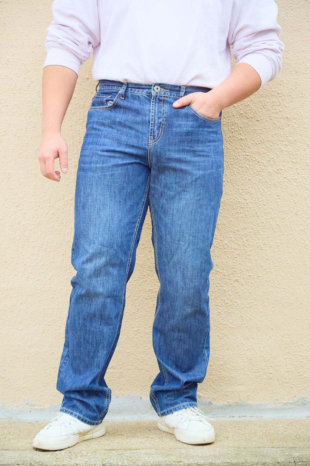 ZIDA Men’s Classic Straight-Leg Denim Jeans – Everyday Stretch Comfort Fit