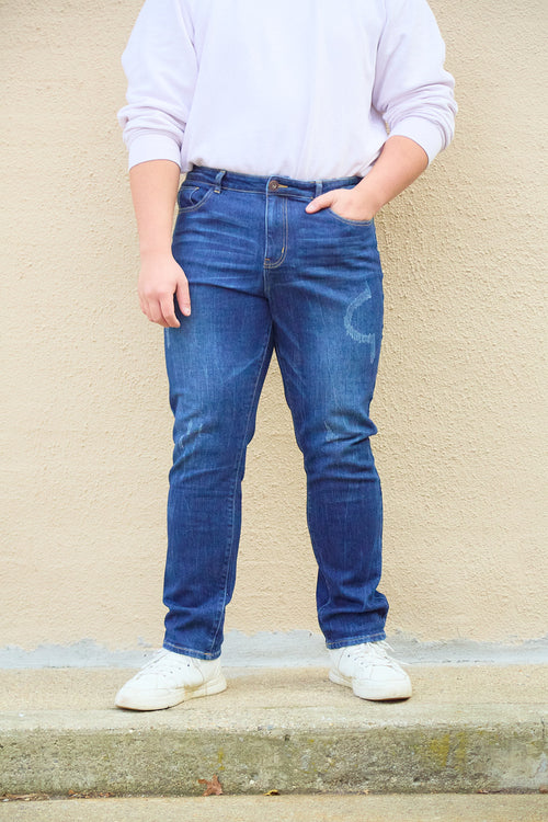 ZIDA Men’s Slim-Fit Stretch Denim Jeans – Modern Tapered Everyday Blue Jeans - Zidafashion.com